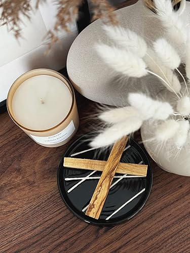 Miniatura 2 de Bursera Plato de cerámica de ónix, árbol plantado con cada pedido, bandeja para manchas para Palo Santo, salvia blanca, quemador de incienso y plato