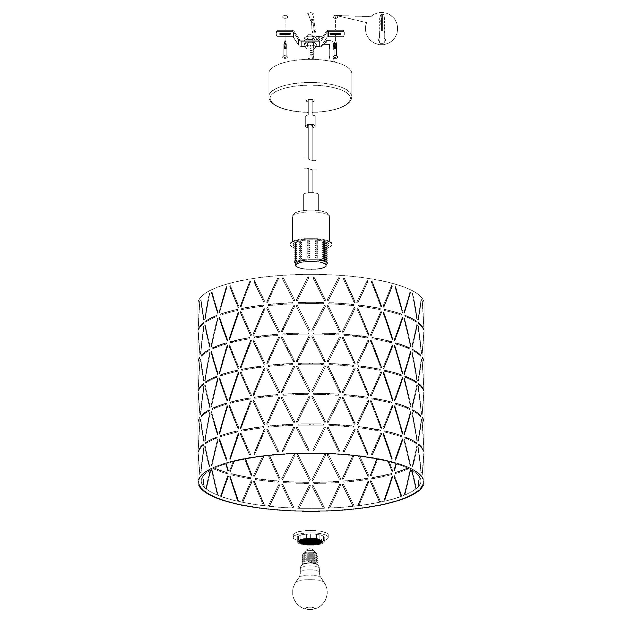 EGLO Lampa wisząca Ramon, 1-płomienna lampa sufitowa