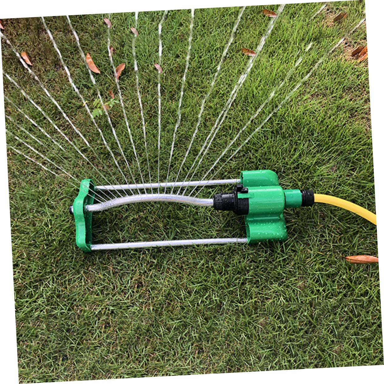VANZACK Irrigatore Oscillante per Prato e Giardino, Lega di Alluminio e Plastica, 17 Fori, Nebulizzazione Uniforme per Irrigazione