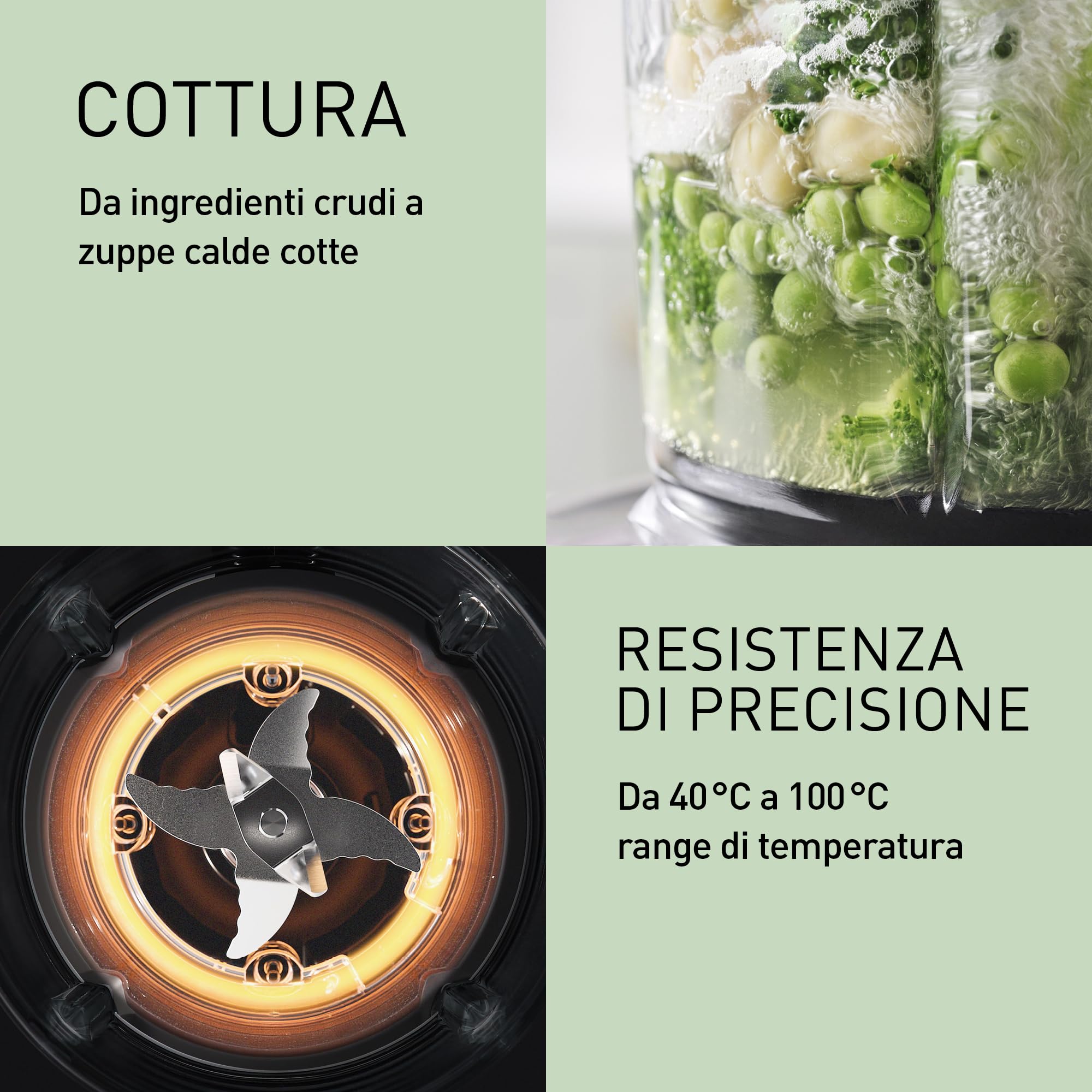 Panasonic MX-HG4401KXE Frullatore e prepara/cuoci zuppe, 1,2L, 800W, Caldo e Freddo, 9 Modalità Automatiche, 10 Impostazioni di Velocità, Timer, Mantieni Caldo, Pulizia Automatica, Nero e Oro Rosa