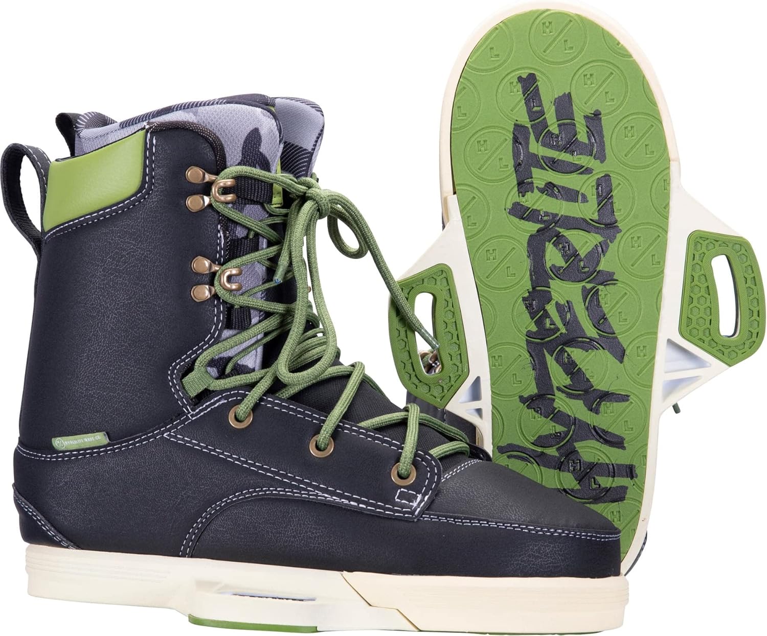 Hyperlite Codyak Mens Wakeboard Bindings Black/Green 12