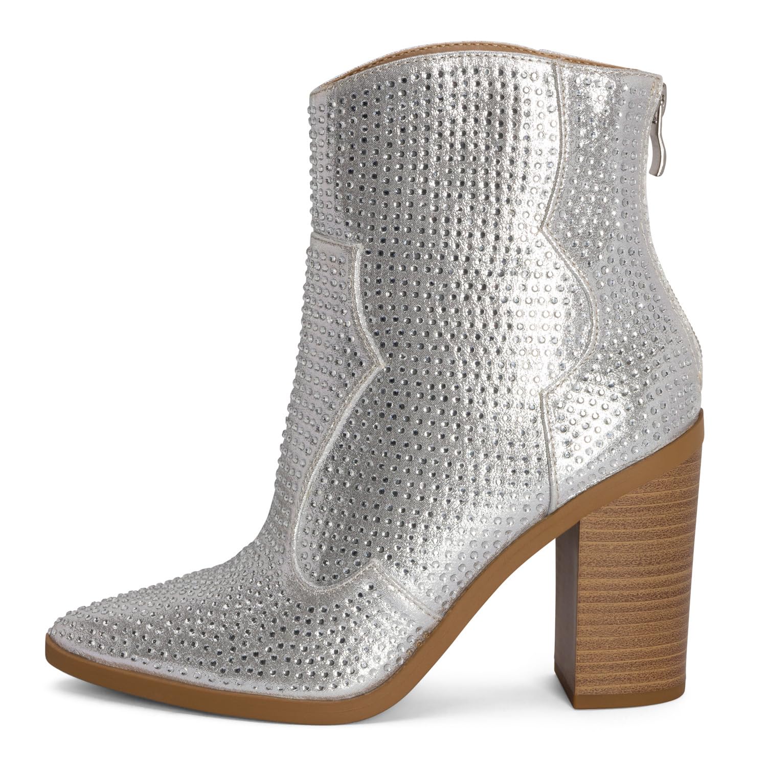 Chariot & Co Wyatt Silver Cowboy Boots for Women – Sparkly Rhinestone... - Produktbild 1