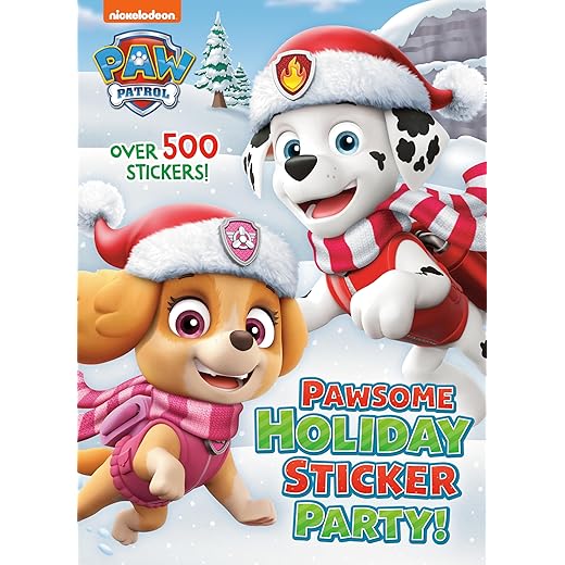 Pawsome Holiday Sticker Party! (PAW Patrol): A Holiday Book for Kids with Over 500 Stickers