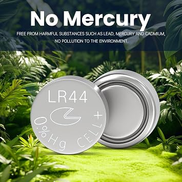 PKCELL LR44 AG13 Batteries- 1.5V Button Cell, 10-Pack