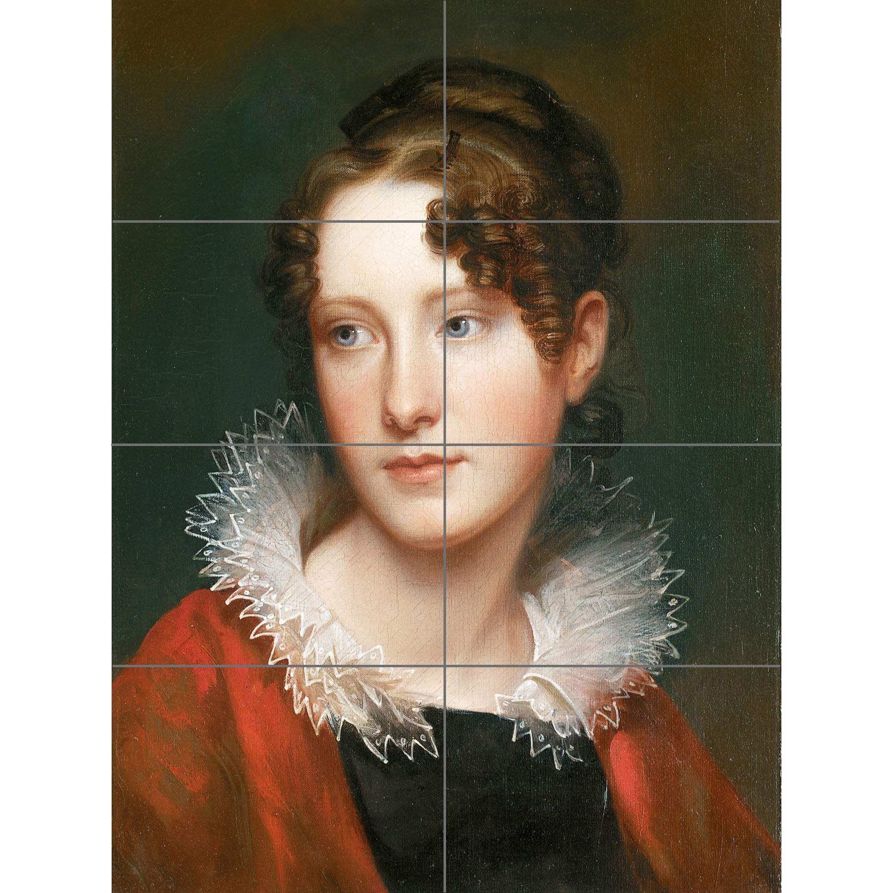 Artery8 Rembrandt Peale Portrait Of Rosalba Peale XL Giant Panel Poster (8 Sections)