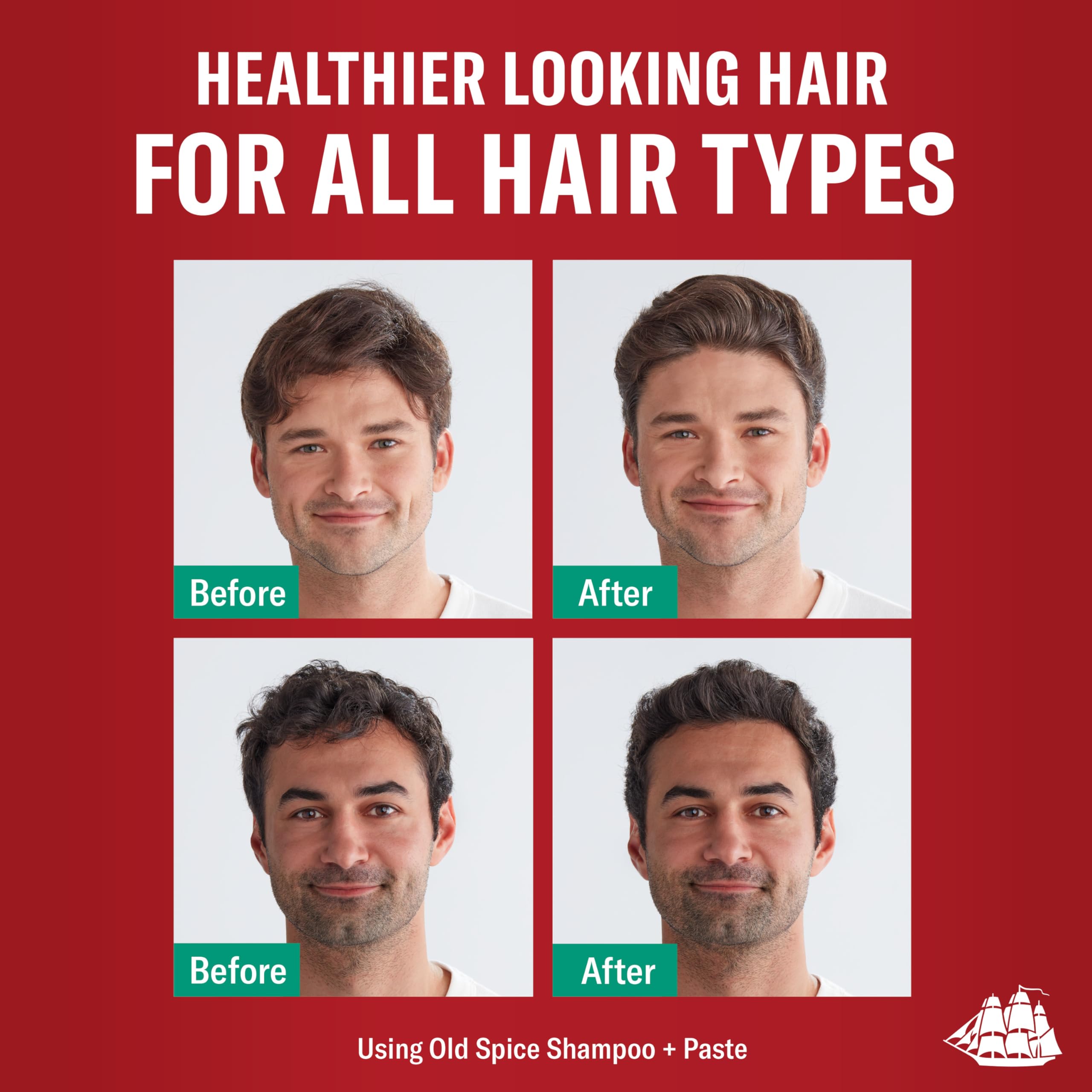 Old Spice Tea Tree Shampoo for Men, Healthier, Fuller, More Moisturized Looking Hair, 21.9 Fl Oz Each, Twin Pack