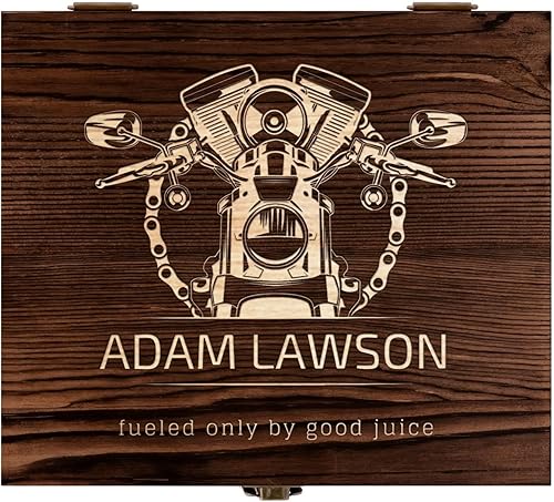 Miniatura 5 de Maverton Juego de piedras de whisky con 2 vasos para hombre, rocas escalofriantes en caja grabada de madera, 8 cubitos de hielo reutilizables,