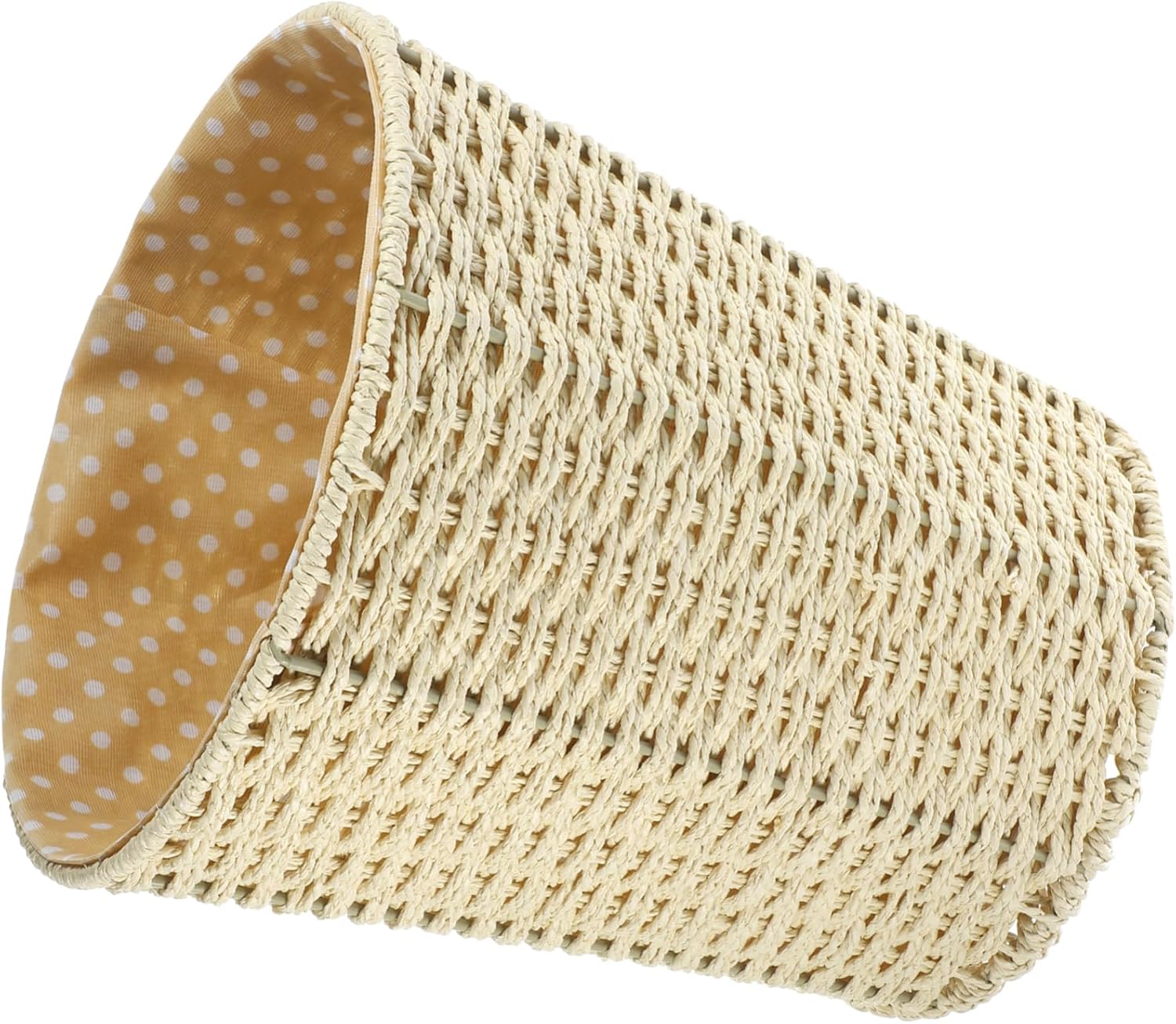 Farmhouse Woven Trash Basket Liner Versatile Laundry and Storage Bin for Home Organization Compact Design for Easy Use Bathroom Bedroom Laundry Room