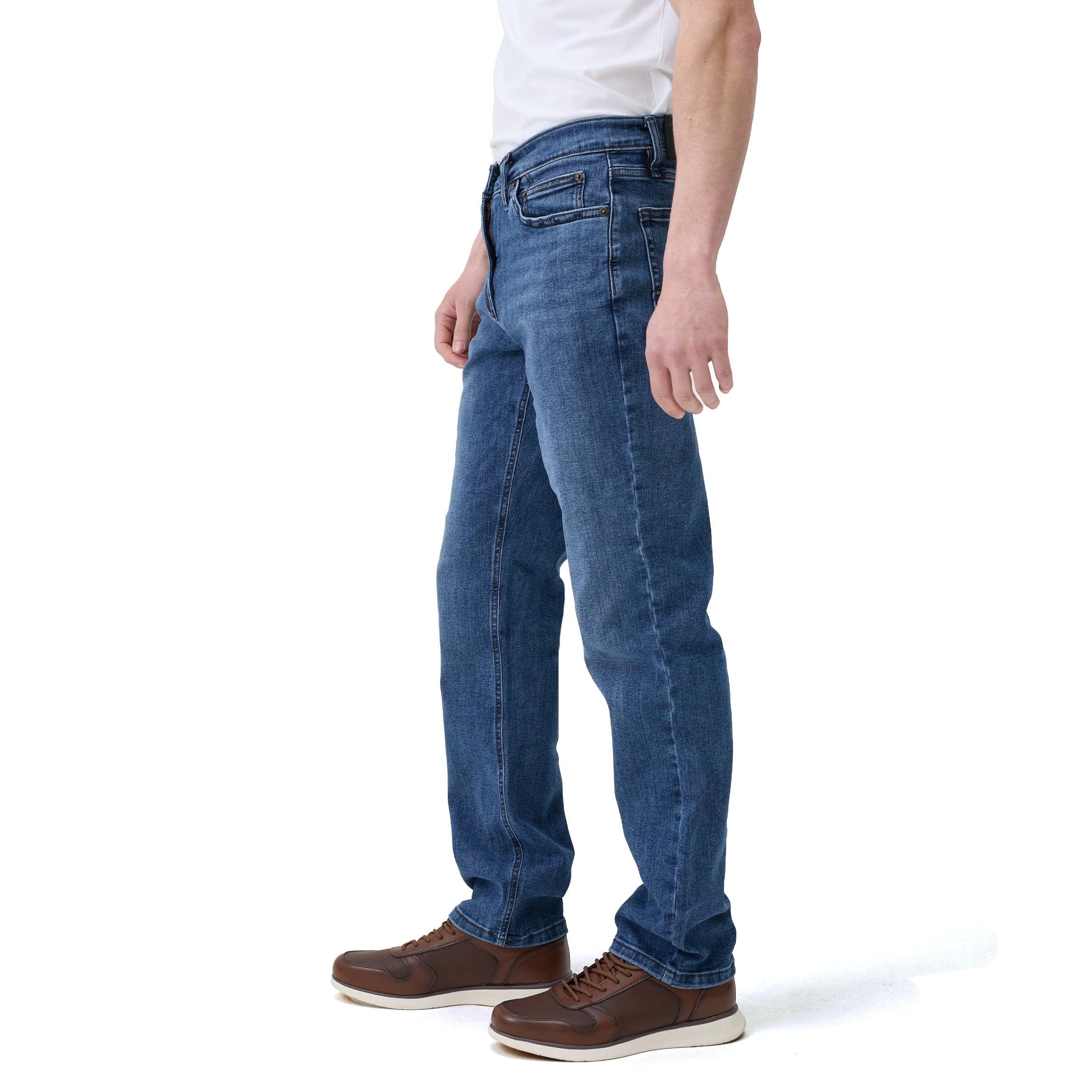 Slim Fit Mens Jeans – Stretch Fabric Tapered Pants for Men – Premium Comfort Casual Wear and Work Attire