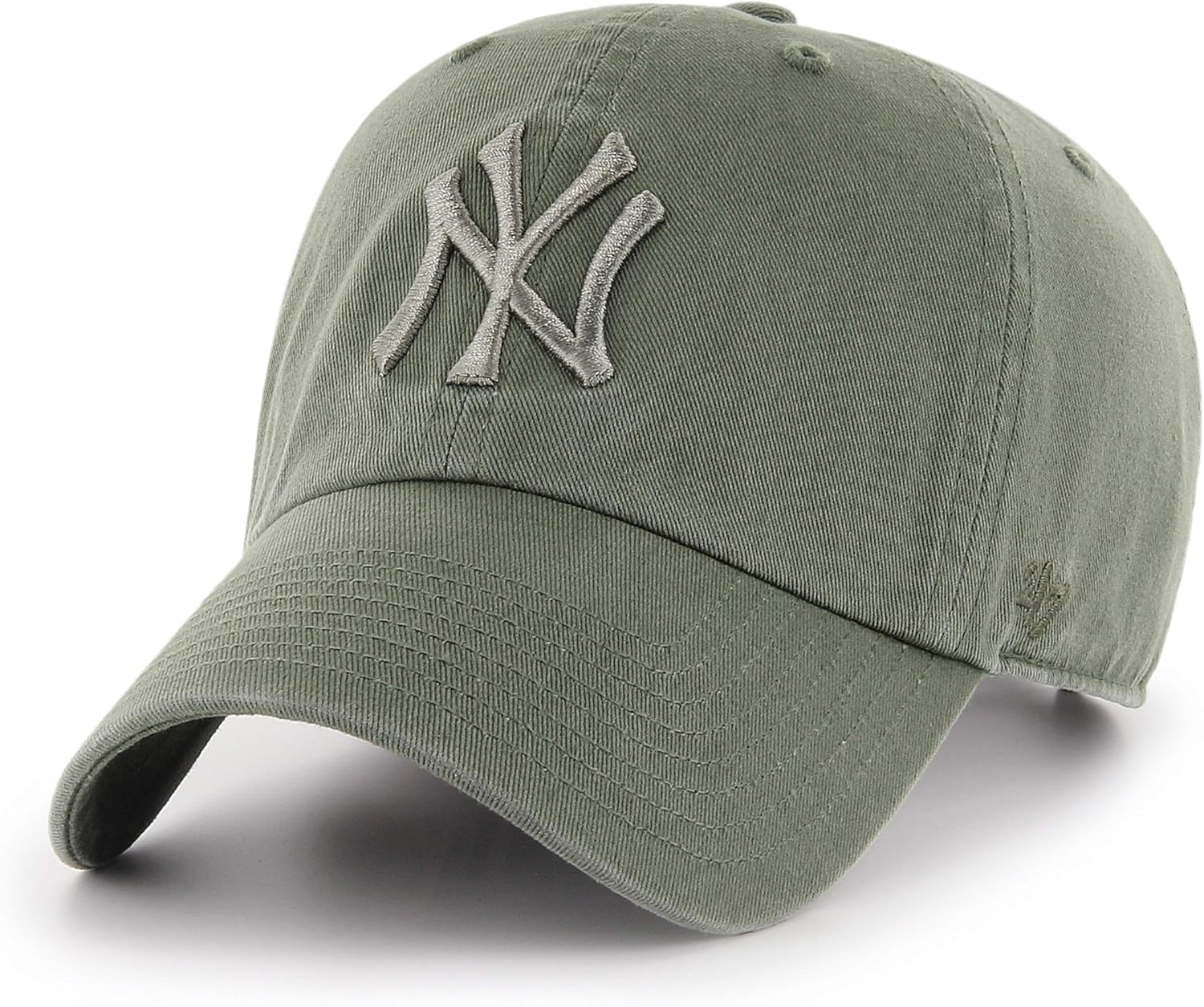 '47 New York Yankees Clean Up Adjustable Hat - Moss Green, Unisex, Adult - MLB Baseball Cap