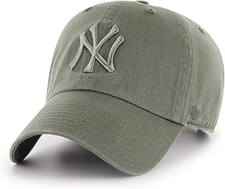 47 47 New York Yankees Clean Up Adjustable Hat - Moss Green, Unisex, Adult - MLB Baseball Cap