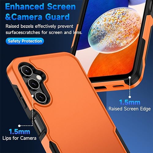 Miniatura 4 de SunRemex Funda 3 en 1 para Samsung Galaxy A14 5G con protector de pantalla HD, funda para Samsung A14 5G de doble capa resistente a prueba de golpes