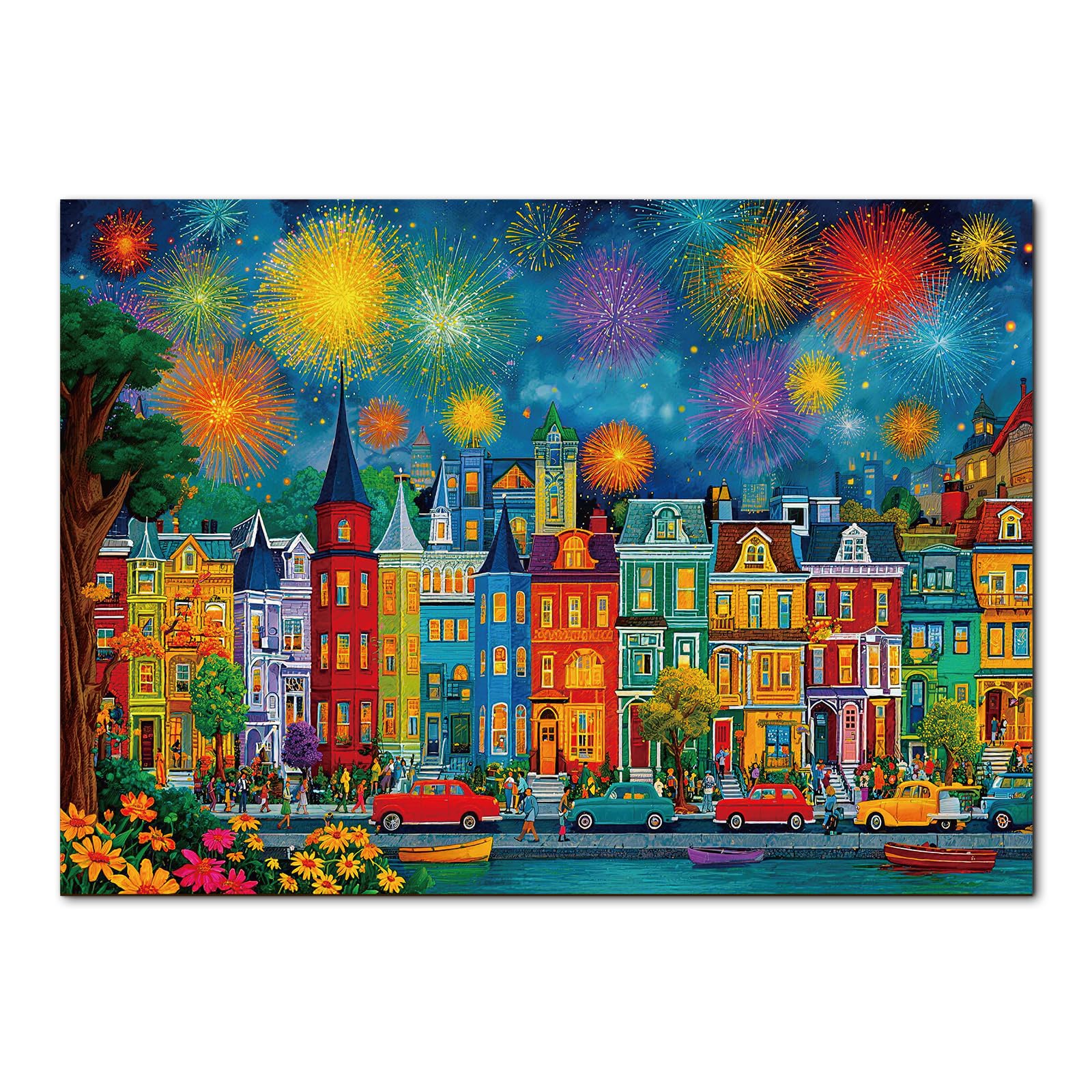 Blumuze Jigsaw Puzzle for Adults 1000 Piece,70 x 50 cm Jigsaws 1000 pieces for Adults for Decoration,1000 piece Puzzle Gifts for Friend Family on her Birthday (Brilliant Nightfire)