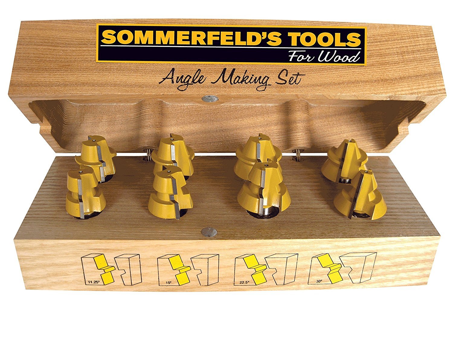 Sommerfelds 8 Piece Angle Making Router Bit Set, 1/2-Inch Shank
