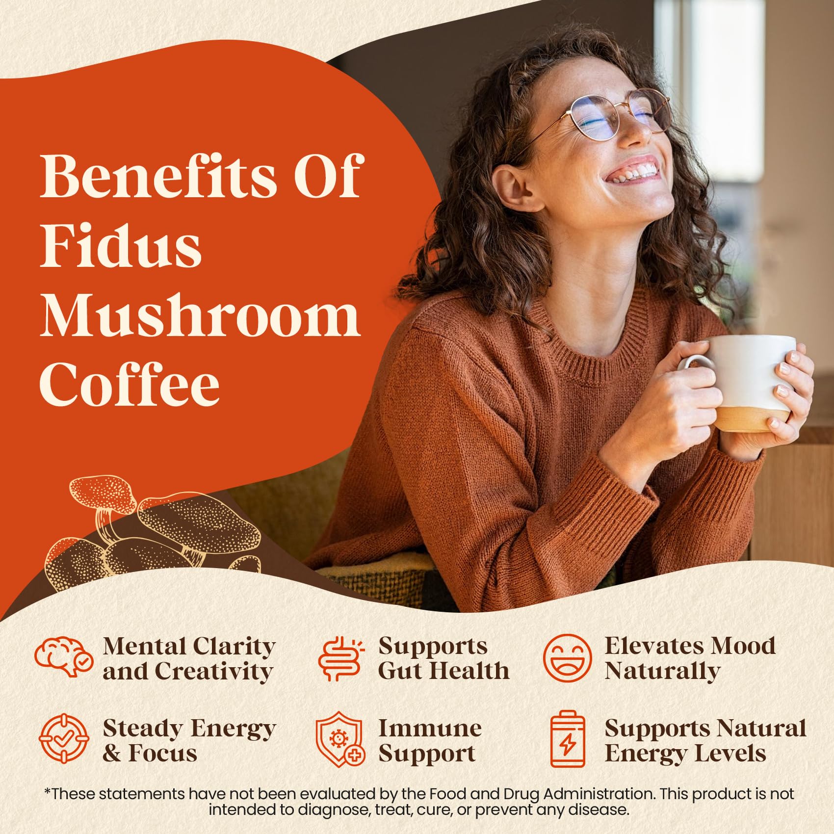 16 in 1 Mushroom Coffee with 8000mg Adaptogenic Mushrooms, 40 Servings — Amazon image 8
