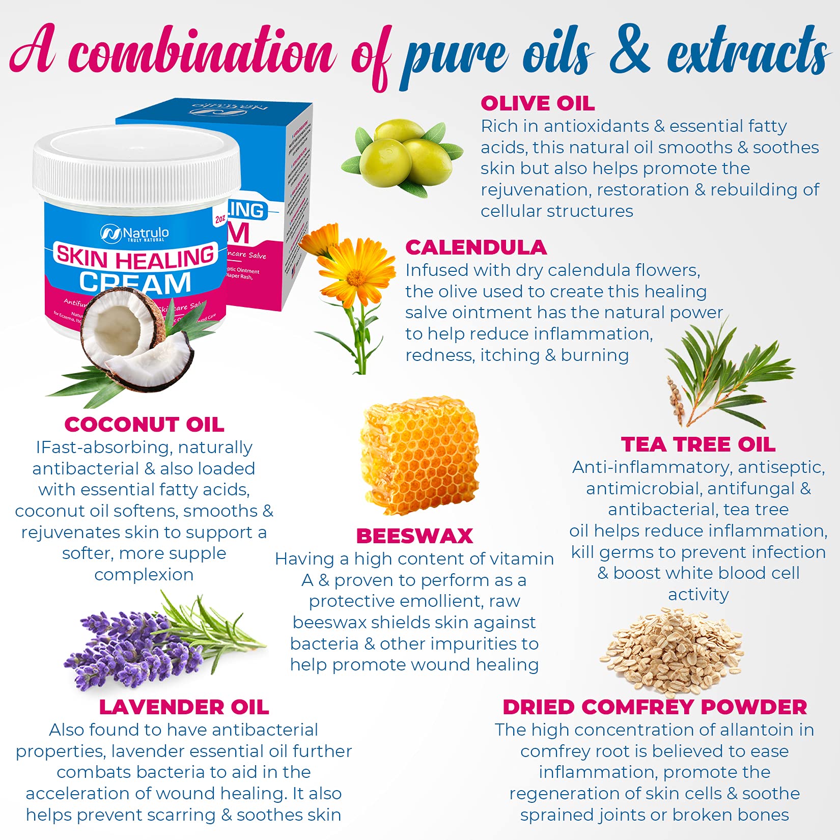 Skin Healing Cream Natural All Purpose Antibacterial Antiseptic