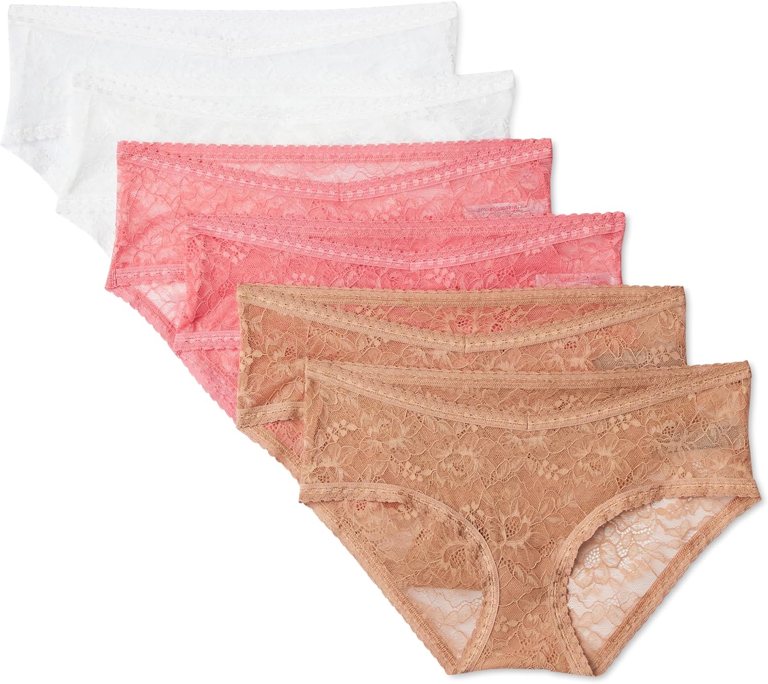 Amazon Essentials Women's Maternity Under Bump All over Stretch Lace Brief, Pack of 6