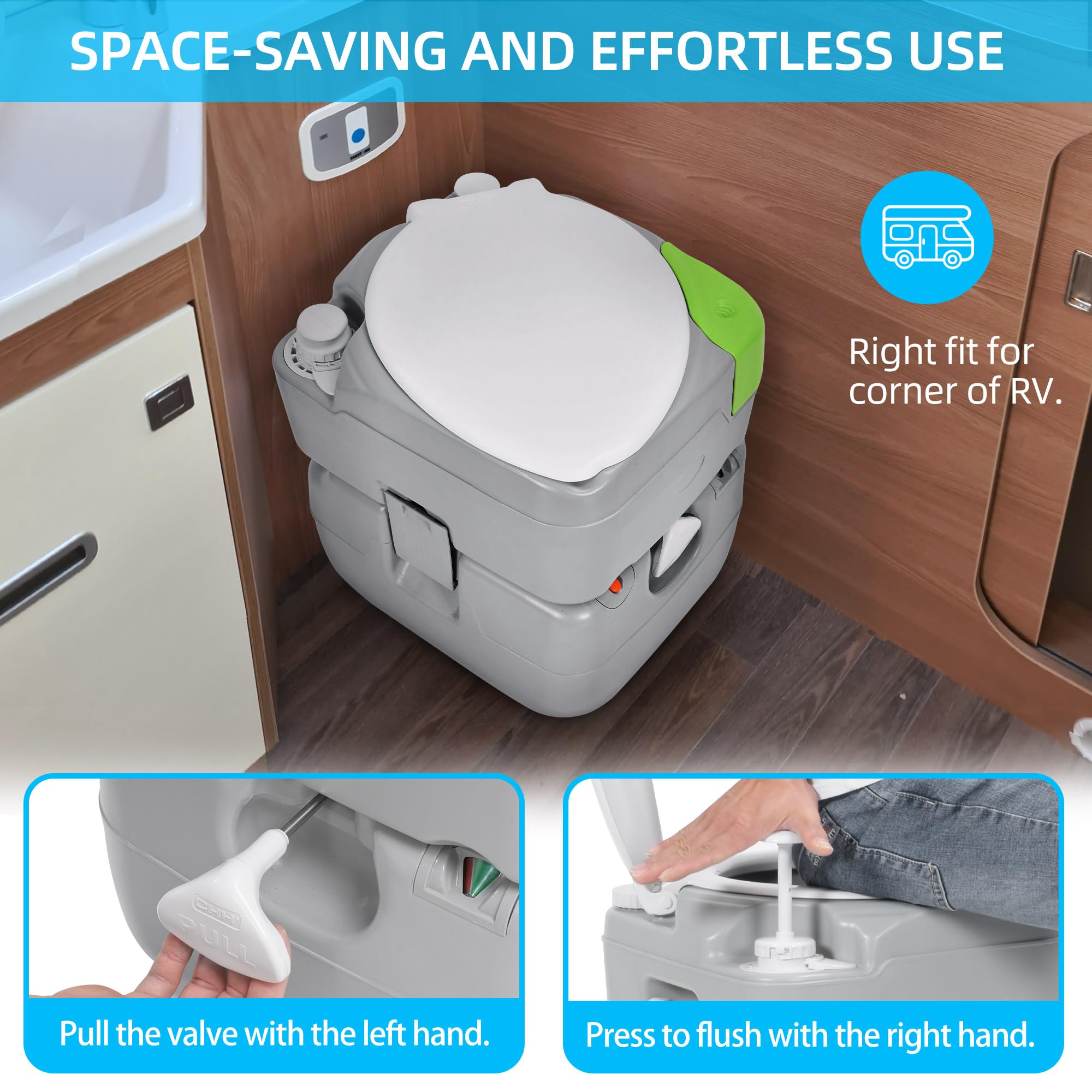 Amazon.com: YITAHOME Portable Toilet Camping Porta Potty 5.8