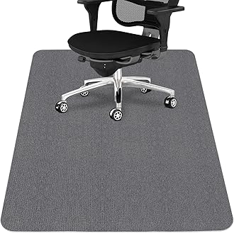 Sycoodeal Office Chair Mat for Hardwood Floor,Office Computer Gaming Chair Mat for Tile Floor,Large Floor Protector Rug,Anti-Slip,Easy to Clean,Grey(55"x36")