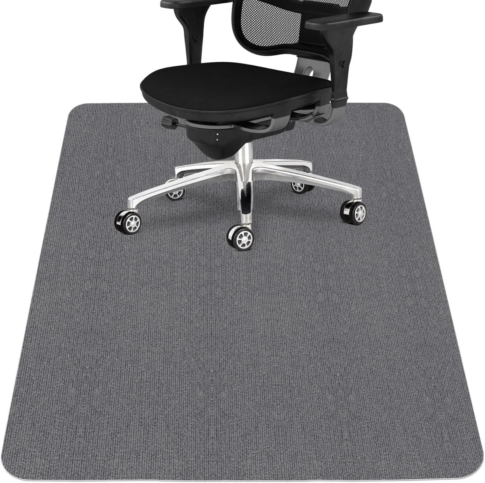 Sycoodeal Office Chair Mat for Hardwood Floor,Office Computer Gaming Chair Mat for Tile Floor,Large Floor Protector Rug,Anti-Slip,Easy to Clean,Grey(48"x36")