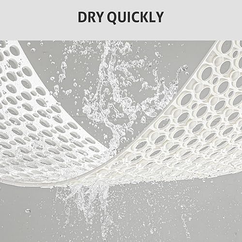 Miniatura 5 de XIYUNTE Alfombra de ducha antideslizante mejorada de 35 x 16 pulgadas, color blanco