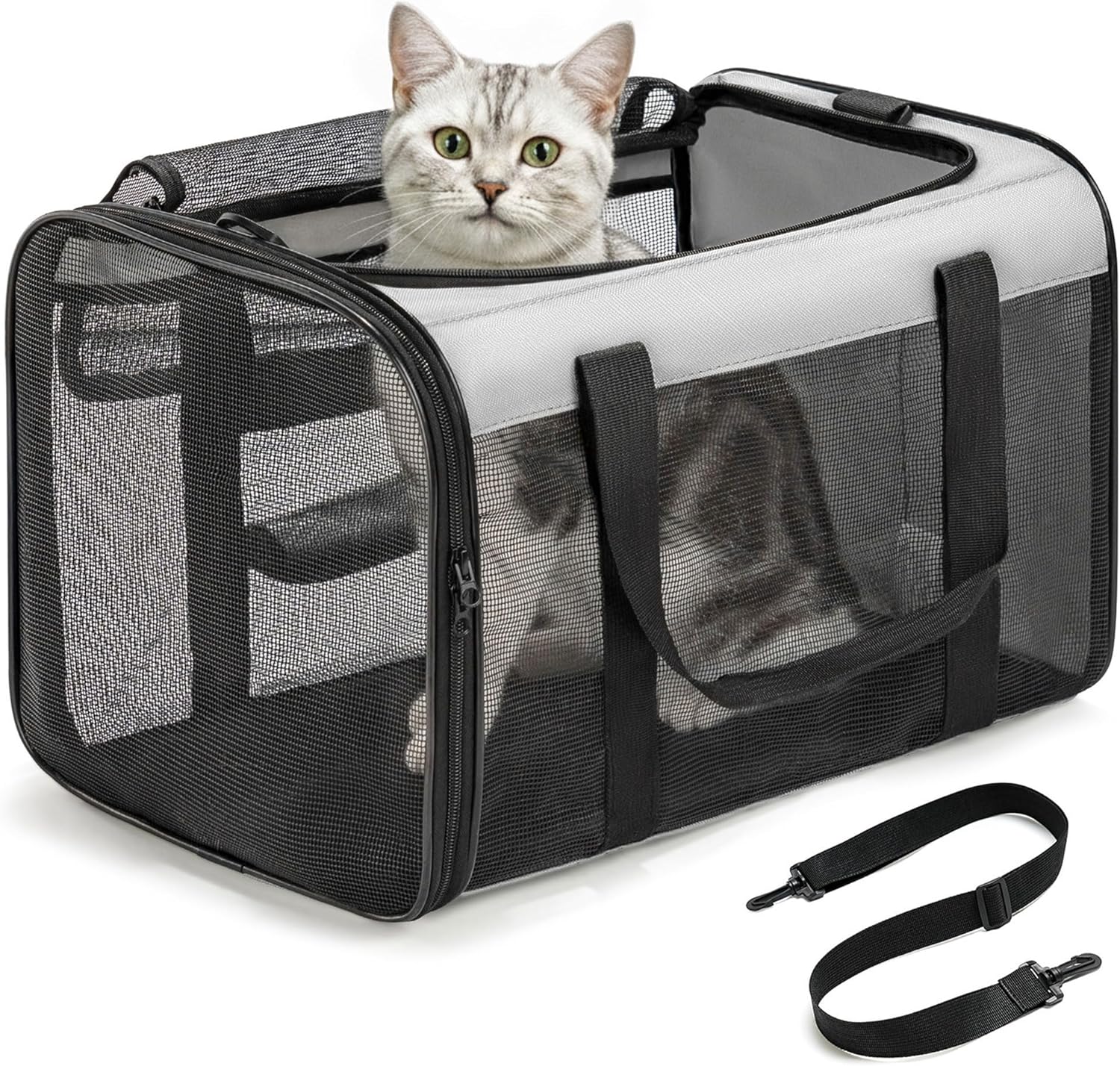 Airline-Approved Soft Cat Carrier for Small to Medium Pets up to 15 lbs Airline-Approved Soft Cat Carrier for Small to Medium Pets up to 15 lbs