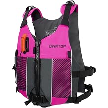 Owntop Swim Jacket Adult Youth | Hydration Pack | Dual Mesh Pockets | Attached Whistle | Ultra-Thin for Freer Movement | Kayak, Boating, Fishing, All Watersports