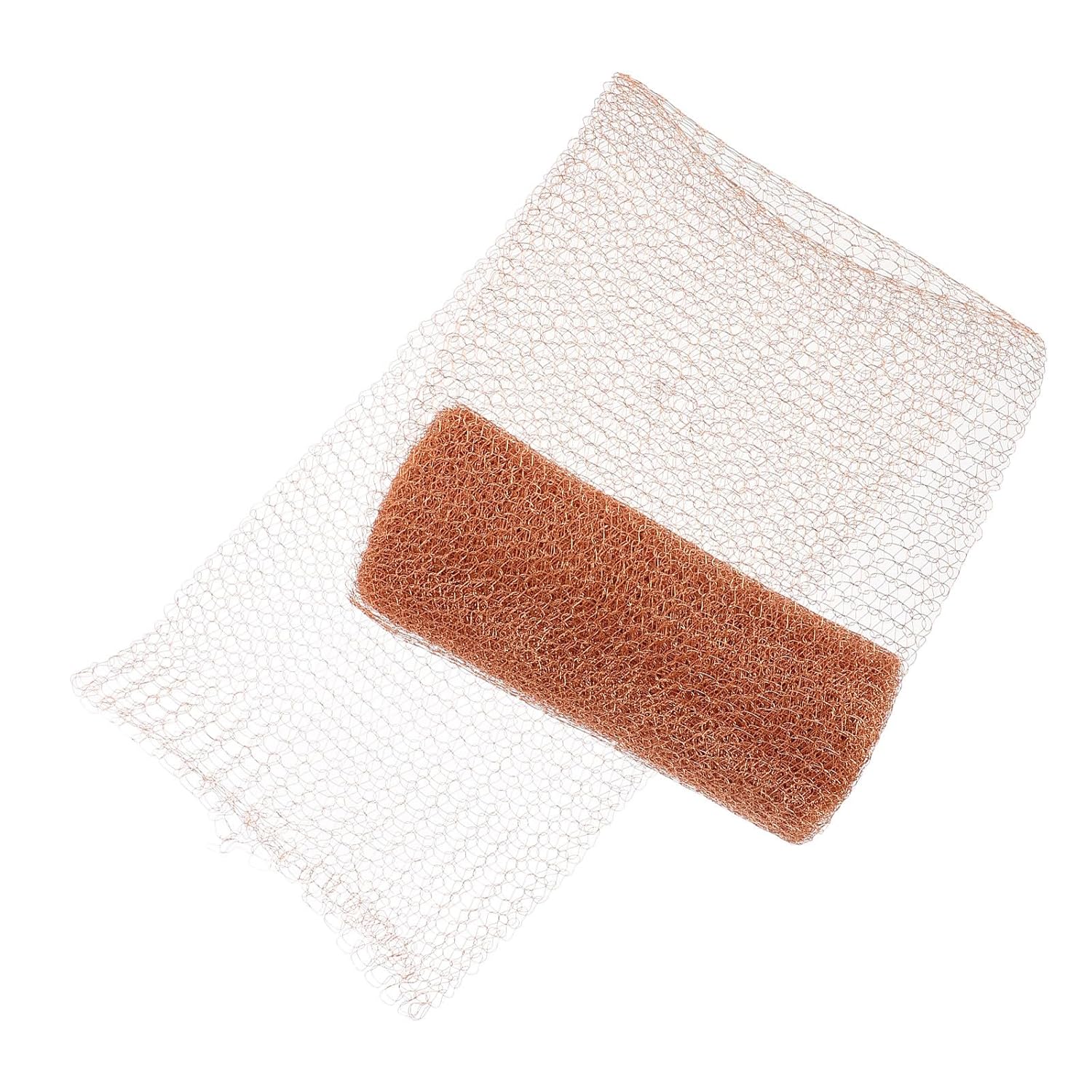 Holibanna 5” X 19.68ft Pure Copper Mesh Roll for Distilling, 127mm Knitted Copper Wire Cloth for Hole Blocking and Gap Filling in Industrial Applications