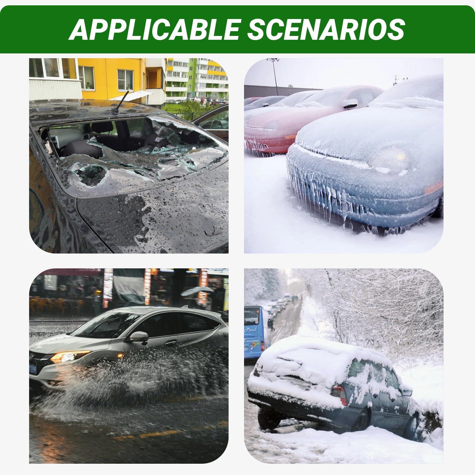Funda Protectora Coche Exterior para Nissan Terrano II 3 Puertas | 4.080x1.775x1.735 mm,Cubierta Impermeable Transpirable Espesa Cubre Coches,Exteriores Resistente a Granizo