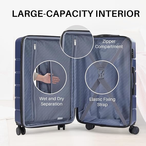 Carry-On Luggage, 20 inch Hard Shell Rolling Suitcase for Travel Expandable Lightweight with Spinner Wheels TSA Lock