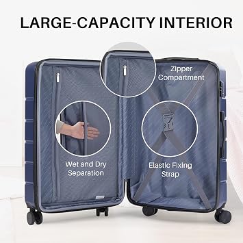 Carry-On Luggage, 20 inch Hard Shell Rolling Suitcase for Travel Expandable Lightweight with Spinner Wheels TSA Lock