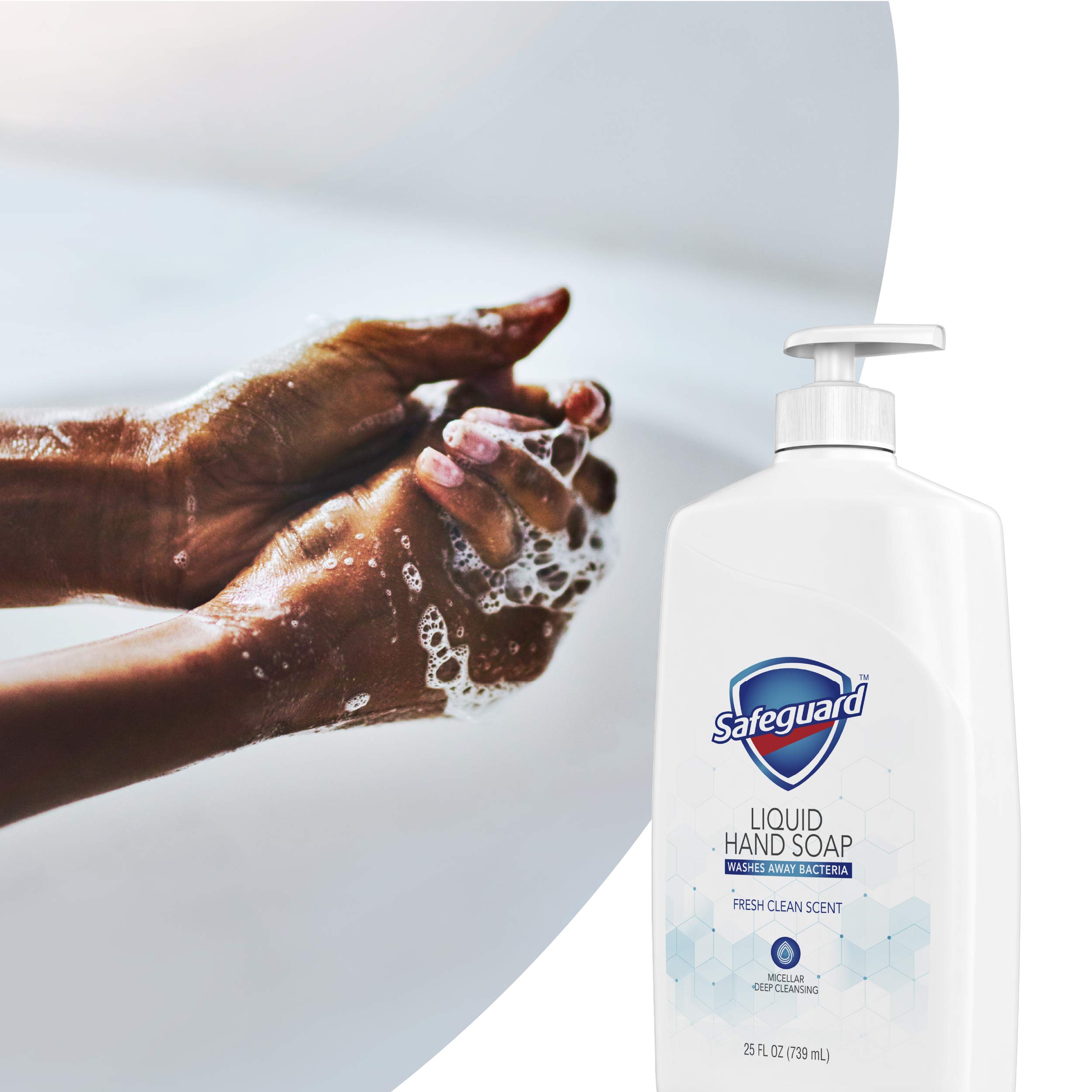 Safeguard Micellar Deep Cleansing Liquid Hand Soap, Fresh Clean Scent, 25 oz