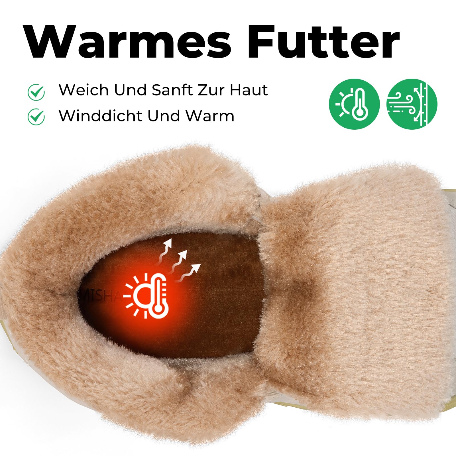 Mishansha Winter Barfußschuhe Warm Gefüttert Winterschuhe für Herren Damen Gr.36-48