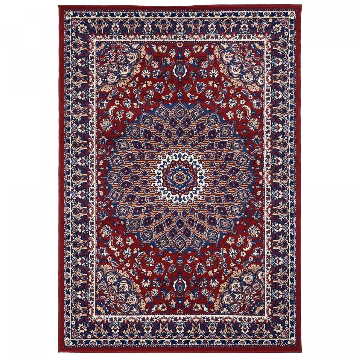 Tapis entrée intérieur rouge anti-salissure 60x110 cm pour couloir et salon