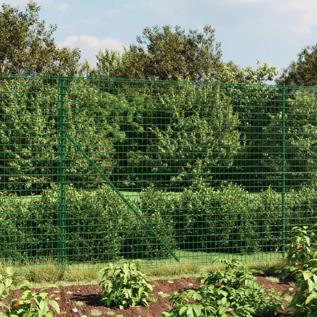 LAPOOH Cerca de Alambre de Acero galvanizado Verde 2,2x25 m, Malla Metalica, Malla Alambre, Alambre para Conejos, Vallas De Obra, Mallas para Gallinero, Malla Fina De Malla De Alambre - 154063