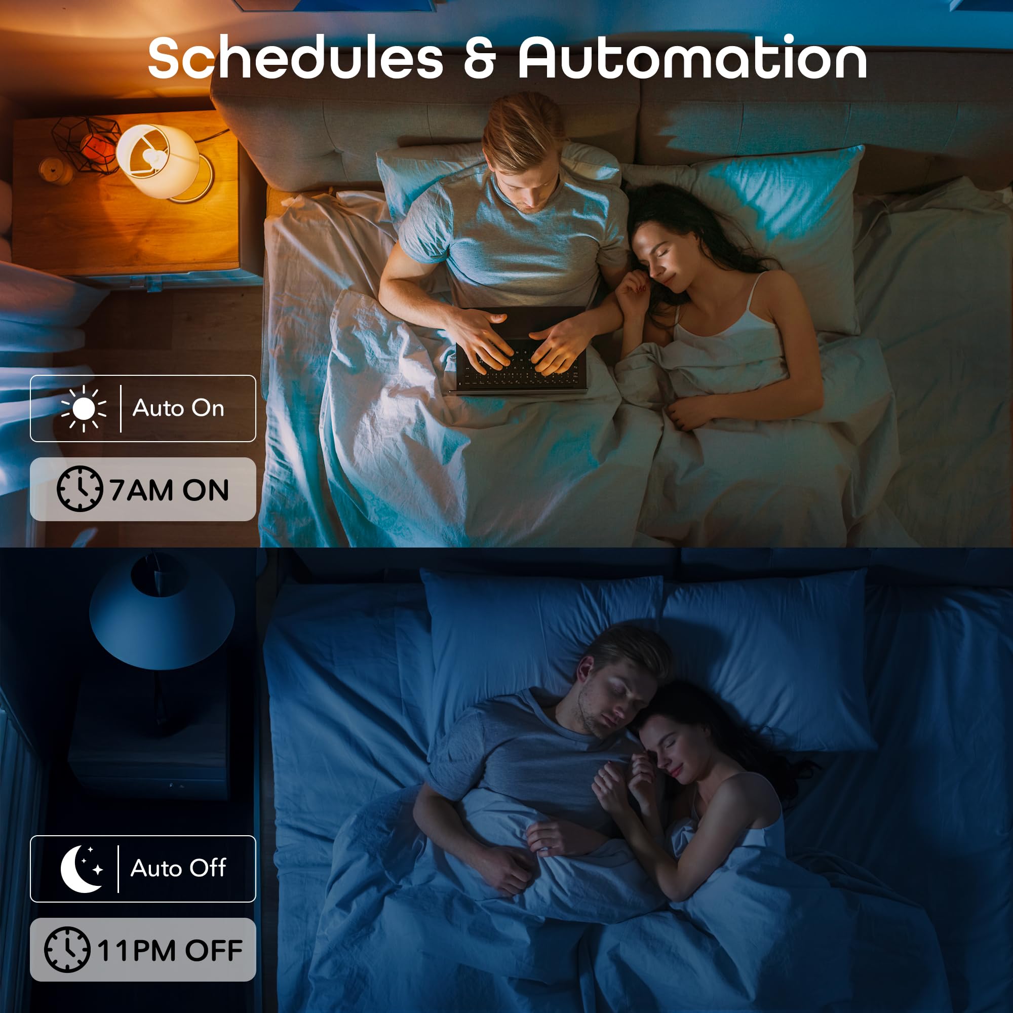 Geeni Smart LED Light Bulb 3 Pack A19 WiFi Dimmable Soft White 800 Lumens, Works with Alexa & Google Assistant, Voice Control, Energy Efficient Smart Bulbs