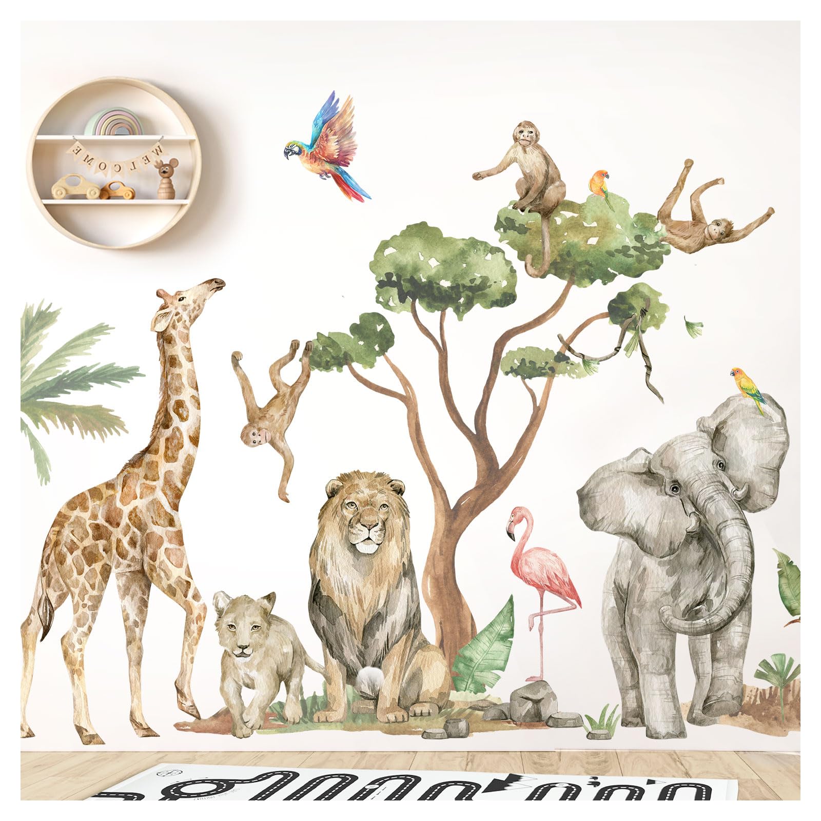Grandora XXL jungle muursticker dieren muursticker kinderkamer DL805-4