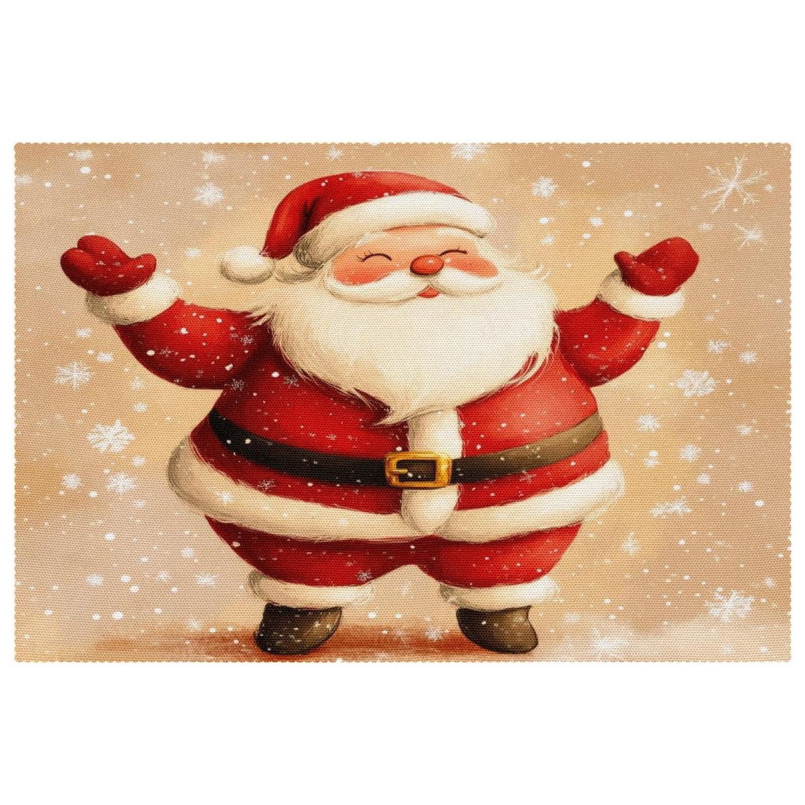 Sets de table Noël Santa Claus antidérapants pour repas en famille