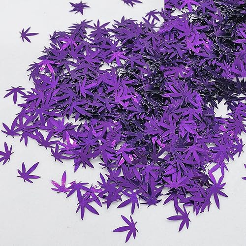 Hoja de marihuana de confeti 38" púrpura - Paquete al por menor #9868 QS0