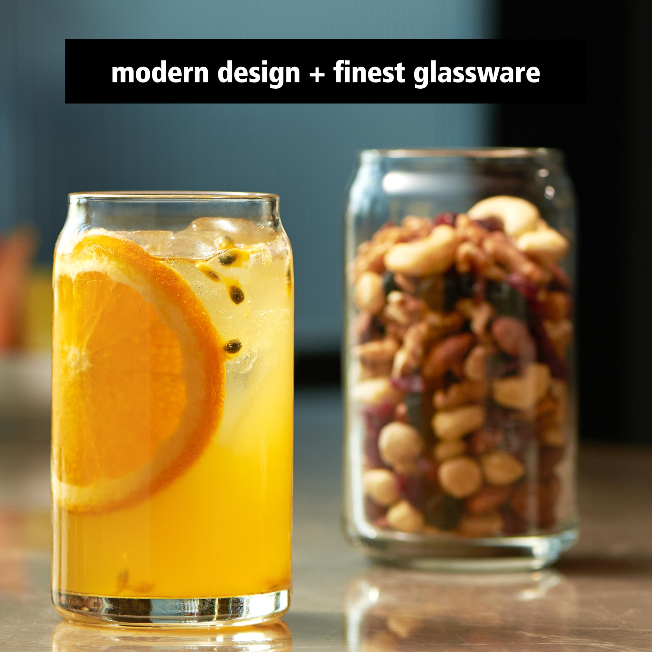 LIBBEY 70462 Verre à boire, « GLASS CANS », 473 ml, lot de 12