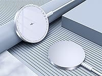 Vista 8 de Cargador inalámbrico magnético para iPhone: cargador seguro Mag almohadilla de carga rápida compatible con iPhone 15 14 13 12 Pro Max Plus y Airpods