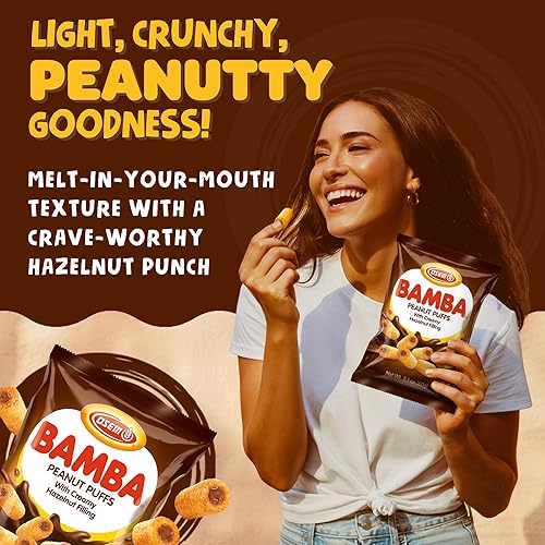 Miniatura 4 de Bamba - Crema de avellana y mantequilla de maní, bocados de maíz PB de mantequilla de maní natural, bolsa de 2.1 onzas (paquete de 20)