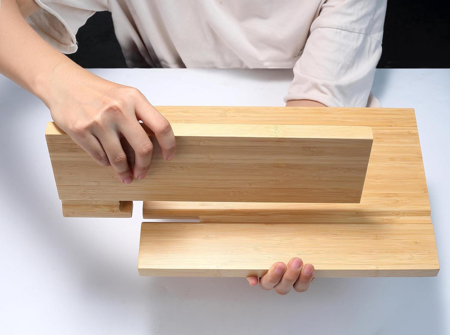 Paudin Magnetic Knife Block with Bamboo – Detachable Design for Easy Cleaning, Stylish and Durable Knife Holder Magnetic Stands for Kitchen Organization