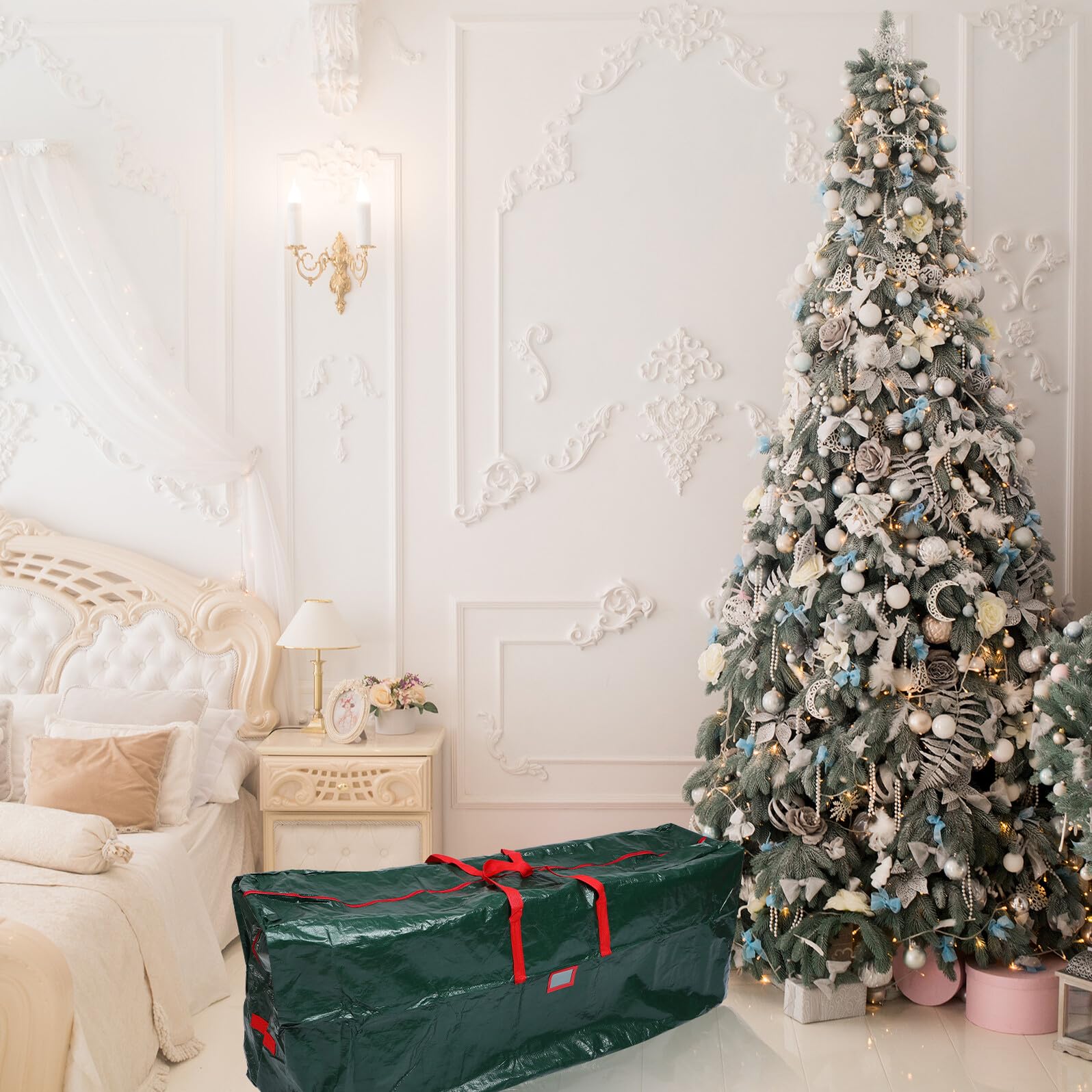GLEAVI Aufbewahrungstasche für Weihnachtsbaum Weihnachtsbaumbeutel aus Hochwertigem Material Zusammenklappbar und Platzsparend für Transport und Aufbewahrung
