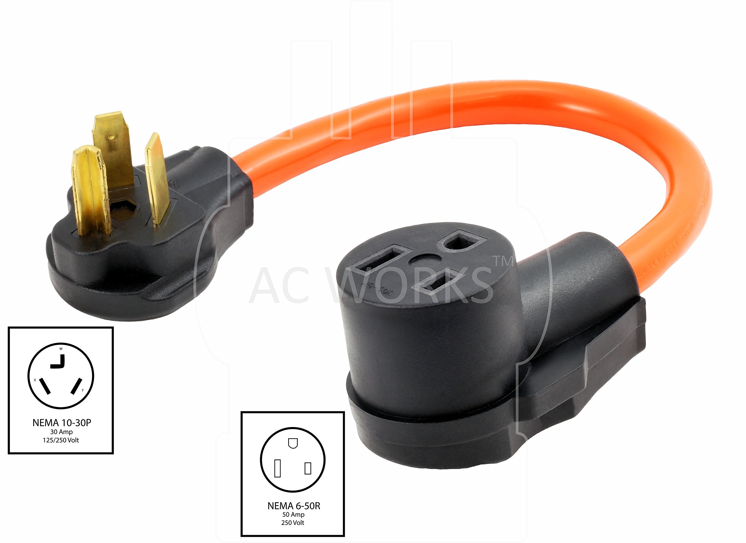 Amazon.com: AC WORKS 10/3 STW 1.5 ft. Welder Adapter Cord 3-Prong