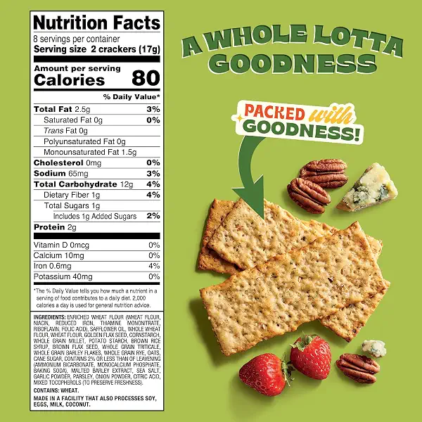 Back to Nature Multigrain Flatbread Crackers, Non-GMO, Plant-Based Snack Cracker, Made with Wheat Flour & Whole Grains, Snack Happy, 5oz Box (Pack of 2) 2