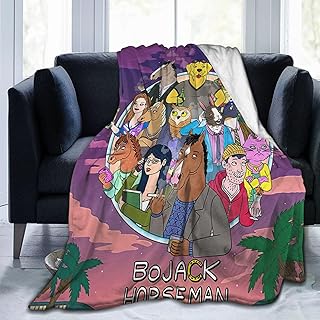 BoJack Sitcom Horseman Animated Throw Blanket Soft Plush Blankets and Throws Decor for Soft Cozy Lightweight Warm Party Decor for Bed Sofa 40"X30"