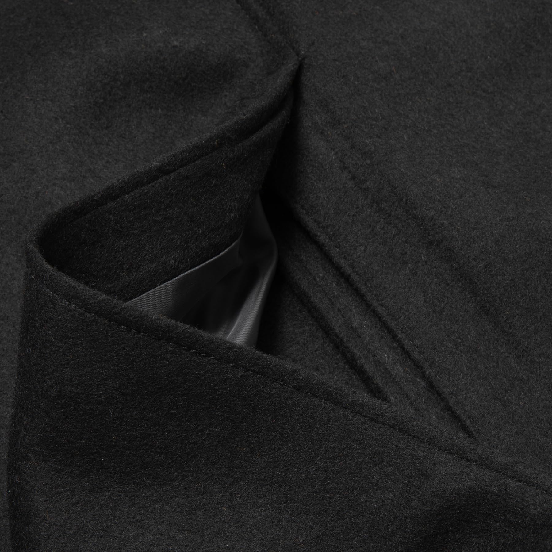 Allthemen Abrigo cálido de doble botonadura para hombre gabardina larga chaqueta de invierno lana corte entallado
