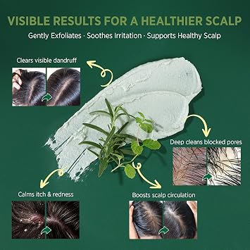 Roycederm Tea Tree Scalp Scrub Pre-Shampoo Exfoliating Treatment for Dry, Flaky Scalp Deep Cleansing, Refreshing & Balancing Formula (Rosemary Mint Scalp Scrub)