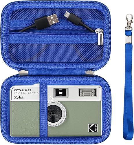 Supmay Estuche rígido de transporte para cámara KODAK EKTAR H35 de película de medio marco, funda protectora de viaje con bolsillo de malla con